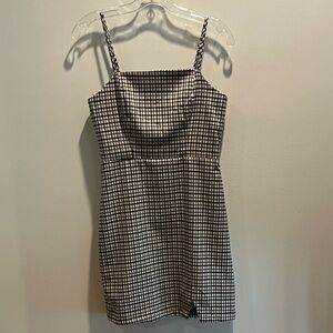 NWOT GB Women’s Black/Tan Plaid Dress, S